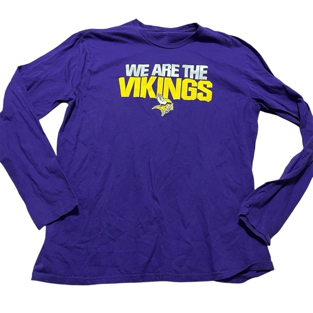 Minnesota Vikings Long Sleeve Graphic Tee Purple Size XL NFL Football Gameday